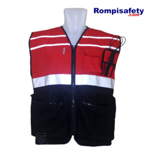 Jual Rompi Safety Drill Merah Hitam