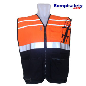 Jual Rompi Safety Drill Oranye Orange Hitam