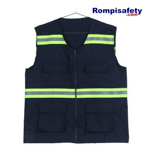 Jual Rompi Safety Drill Biru Tua Scotchlite Kombinasi